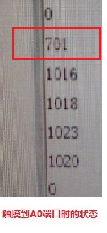 接触到A0端口时的A0口状态