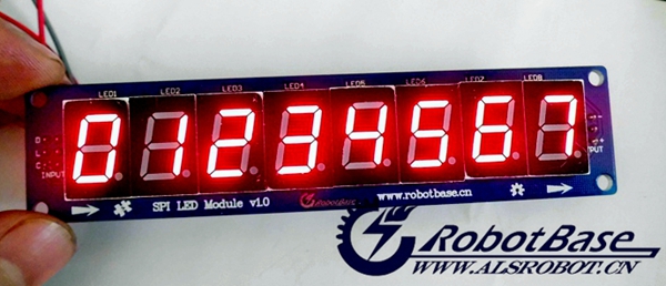 SPI LED Module V1.0显示0-7