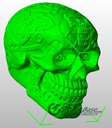 Makerbot网站上的骷髅头3D模型