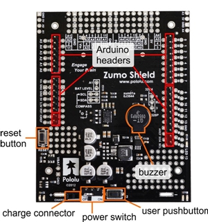 Zumo Robot for Arduino 还预留有诸多接口
