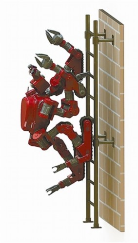 卡耐基・梅隆大学作品为：CHIMP(黑猩猩),在进行爬梯子