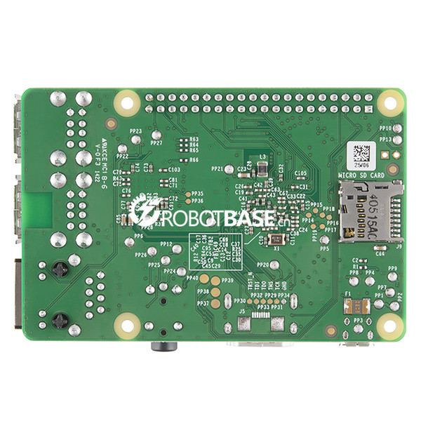 树莓派B+背面展示