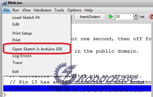 图1 Simulator for Arduion与Arduino IDE的接口